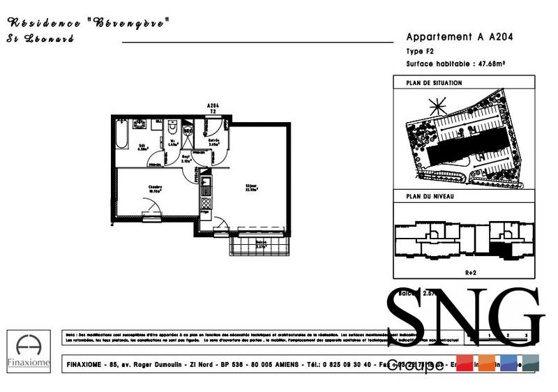 Appartement - 48 m² - 2 pièces