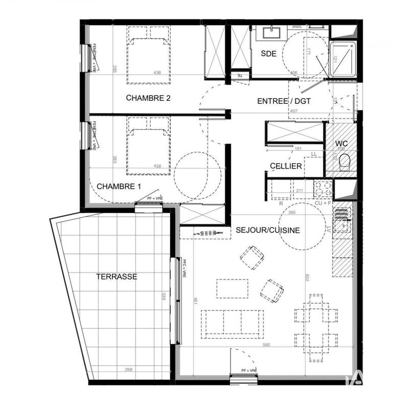 Appartement - 77 m² - 3 pièces