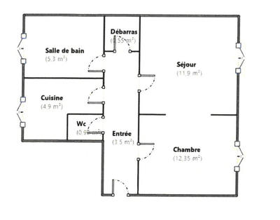 Appartement - 39 m² - 2 pièces