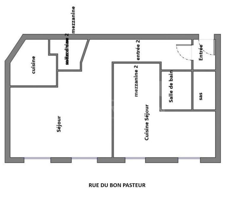 Appartement - 61 m² - 2 pièces
