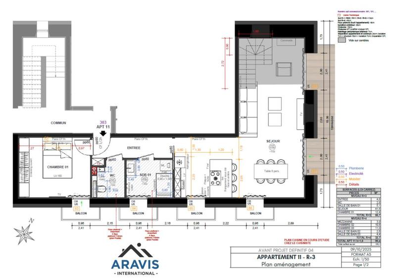 Appartement - 105 m² - 4 pièces