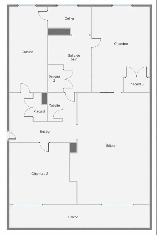 Appartement - 76 m² - 3 pièces