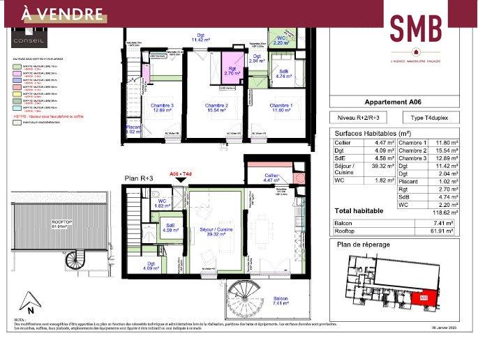 Appartement - 119 m² - 4 pièces