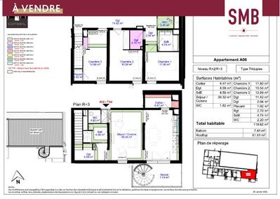 Appartement - 119 m² - 4 pièces