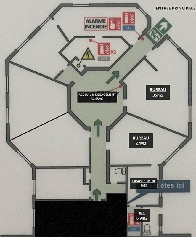 Bureau - 78 m² - 4 pièces