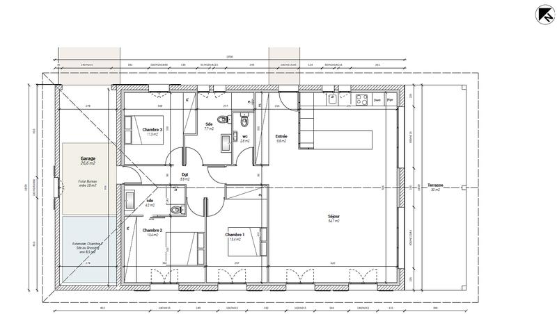 Maison - 120 m² - 4 pièces