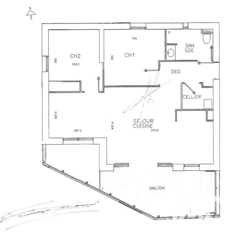 Appartement - 65 m² - 3 pièces