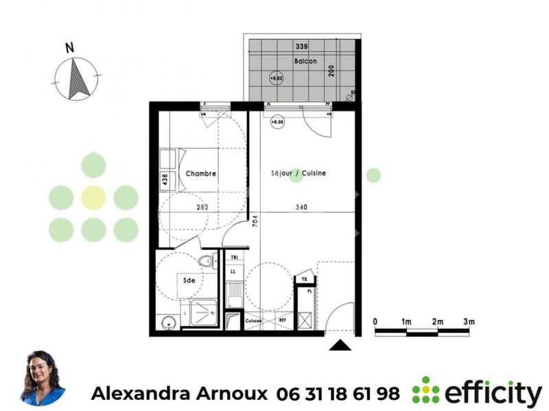 Appartement - 43 m² - 2 pièces