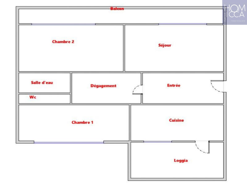 Appartement - 72 m² - 3 pièces