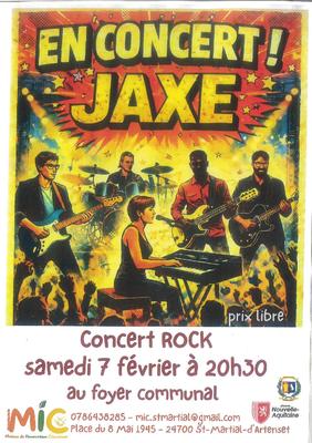 Concert Rock avec Jaxe