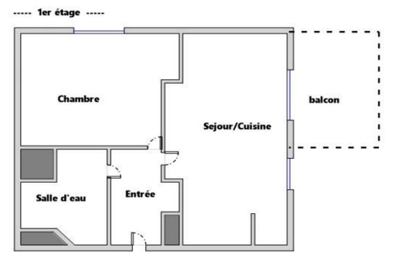 Appartement - 39 m² - 2 pièces