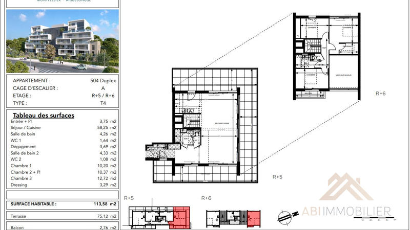 Appartement - 114 m² - 4 pièces