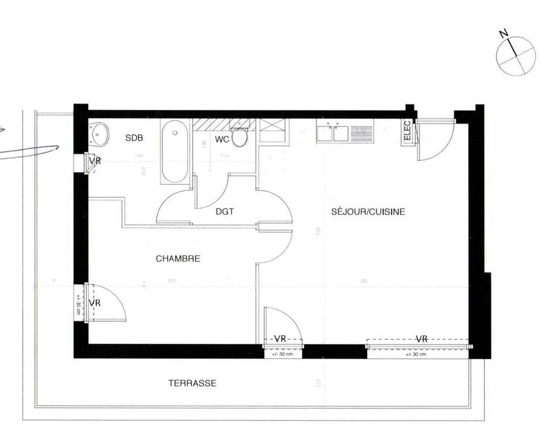 Appartement - 48 m² - 2 pièces