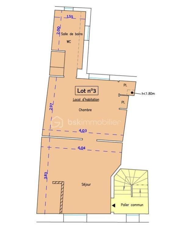 Appartement - 30 m² - 2 pièces