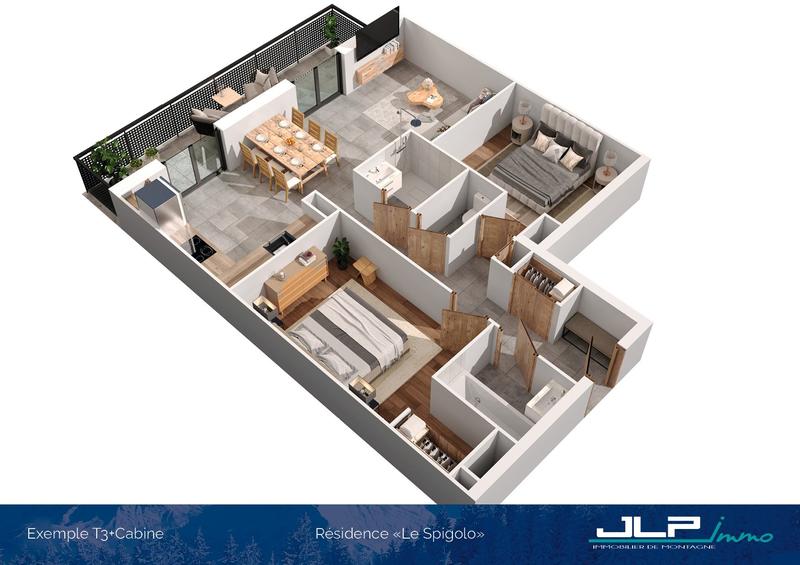 Appartement - 55 m² - 3 pièces