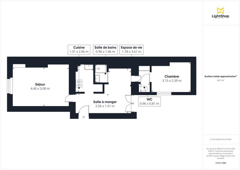 Appartement - 41 m² - 2 pièces