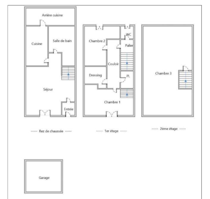 Maison - 97 m² - 3 pièces