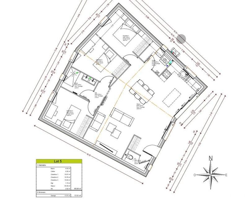 Maison - 90 m² - 4 pièces