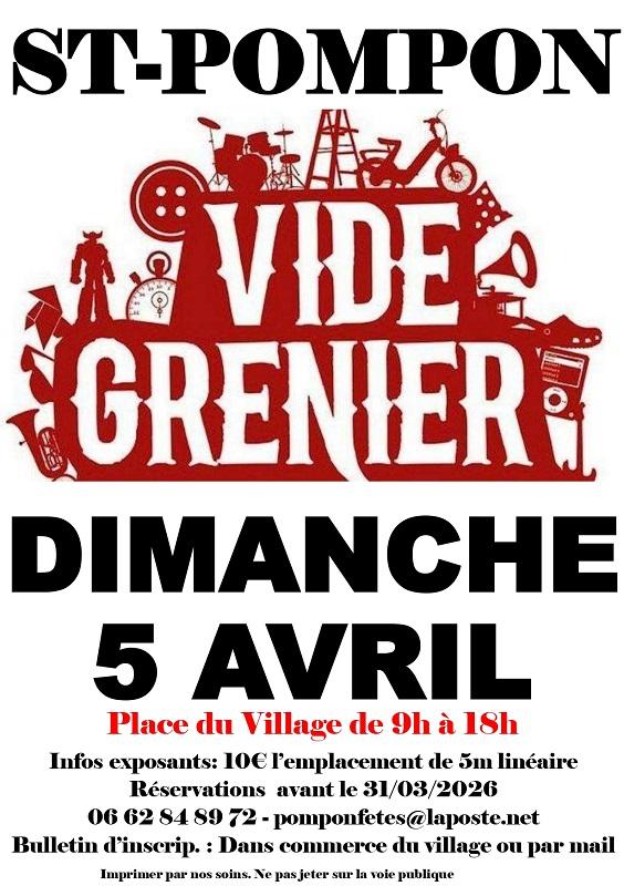 Vide Grenier à Saint Pompon