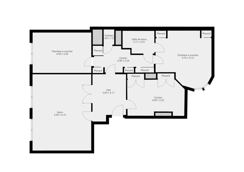 Appartement - 113 m² - 3 pièces