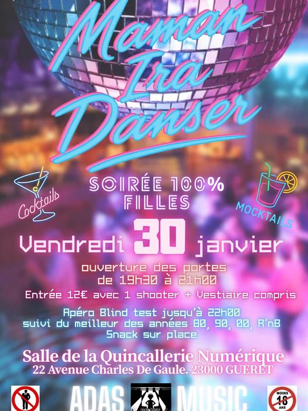 Maman ira danser : soirée 100% filles