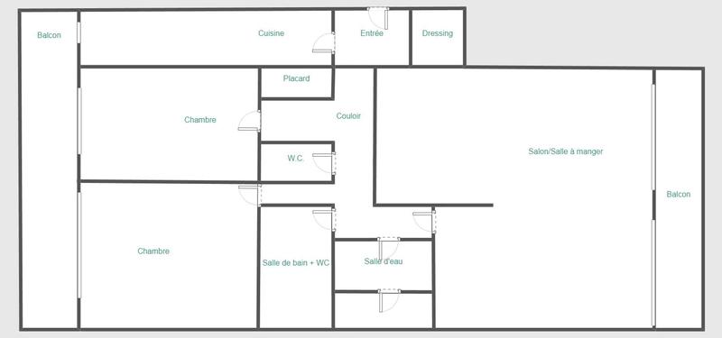 Appartement - 100 m² - 4 pièces