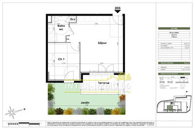 Appartement - 44 m² - 2 pièces