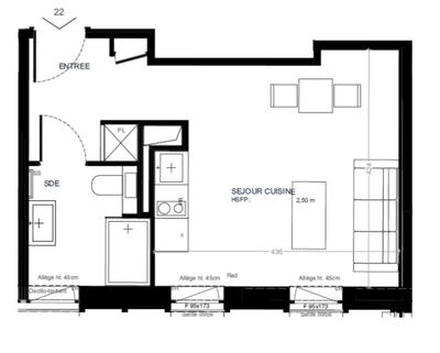 Appartement - 26 m² - 1 pièce