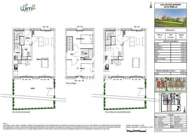 Appartement - 68 m² - 3 pièces