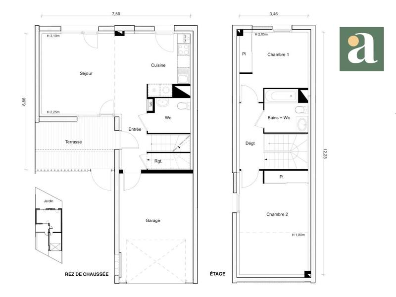 Maison ancienne - 73 m² - 3 pièces