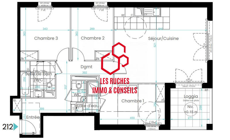 Appartement - 89 m² - 4 pièces