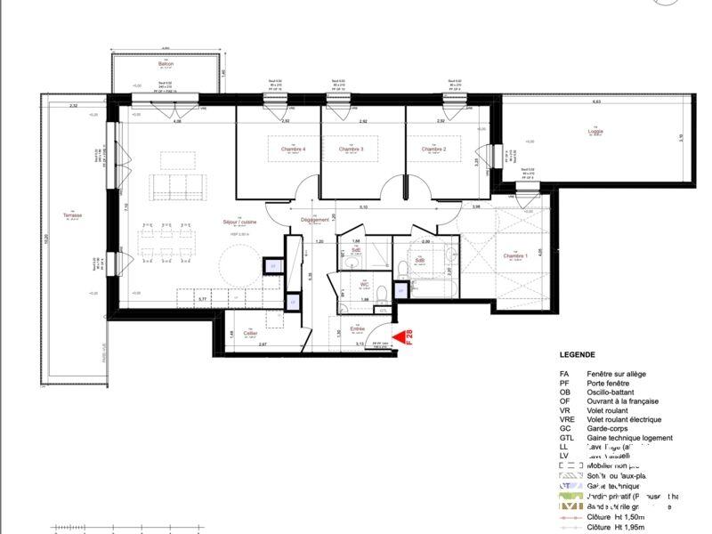 Appartement - 105 m² - 5 pièces