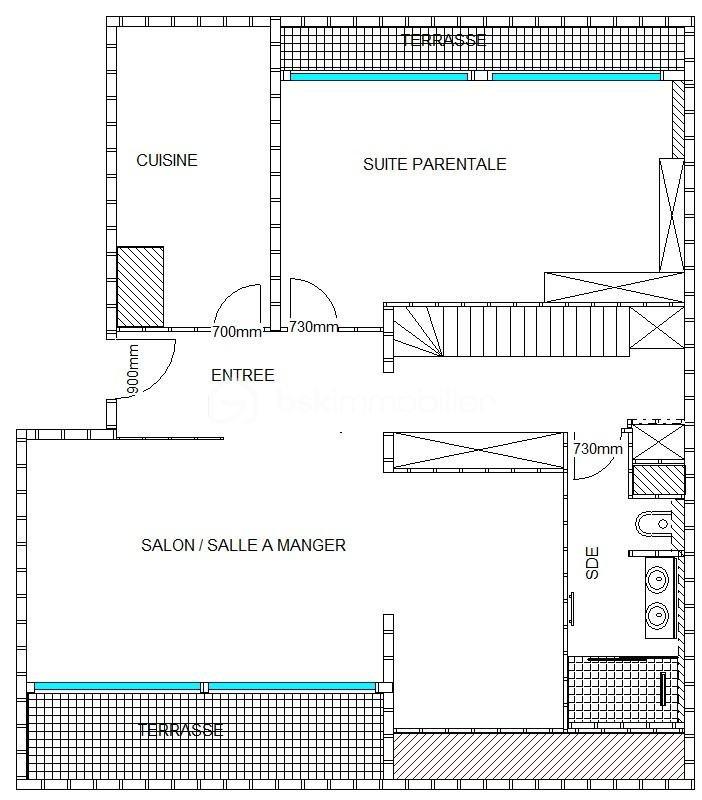 Duplex - 123 m² - 5 pièces