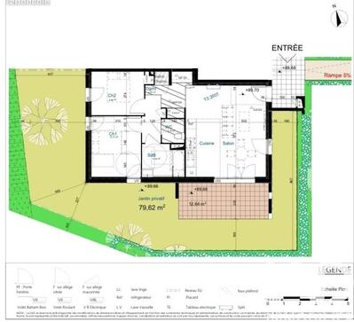 Appartement - 65 m² - 3 pièces