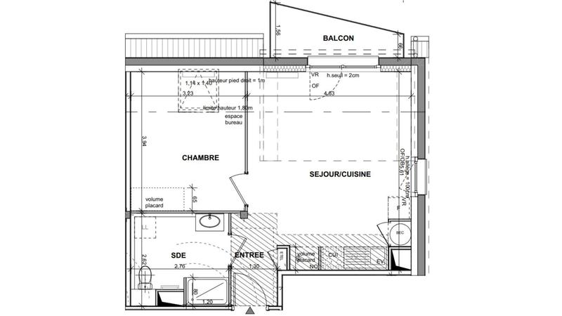 Appartement - 42 m² - 2 pièces