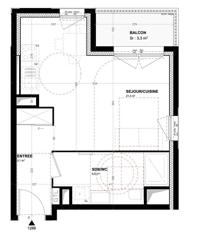Appartement - 31 m² - 1 pièce
