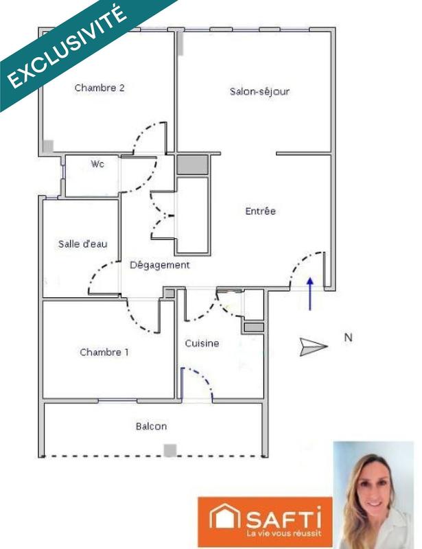 Appartement - 74 m² - 3 pièces