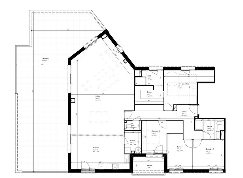 Appartement - 162 m² - 5 pièces