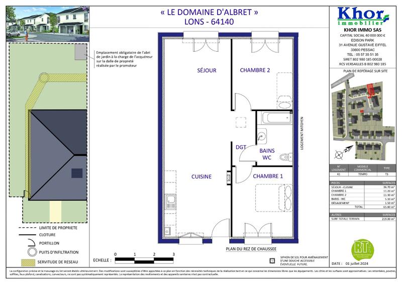 Maison - 66 m² - 3 pièces