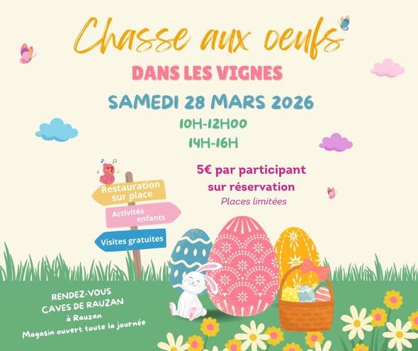 Chasse aux oeufs dans les vignes