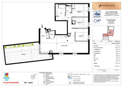 Appartement - 97 m² - 4 pièces