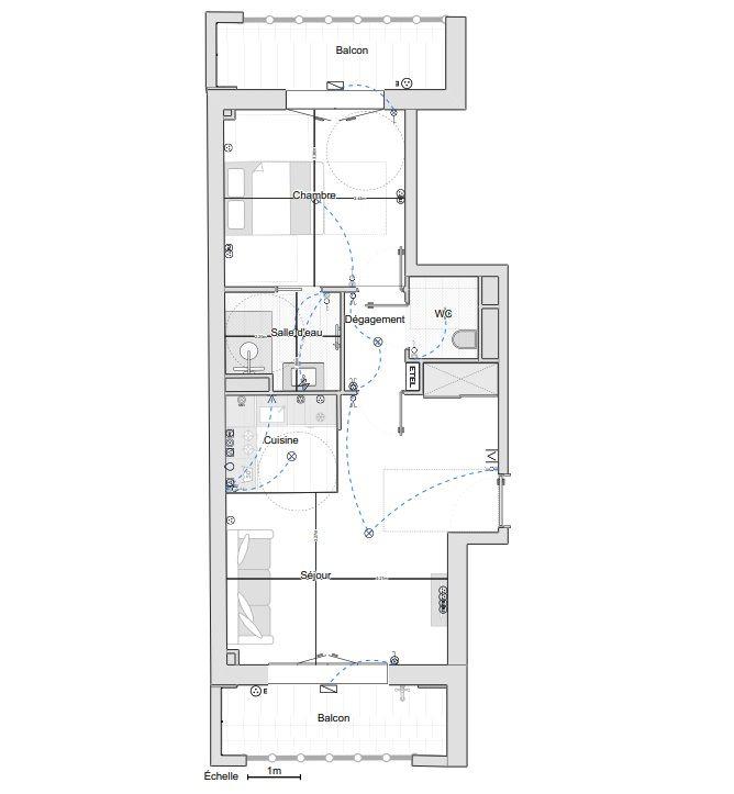 Appartement - 43 m² - 2 pièces