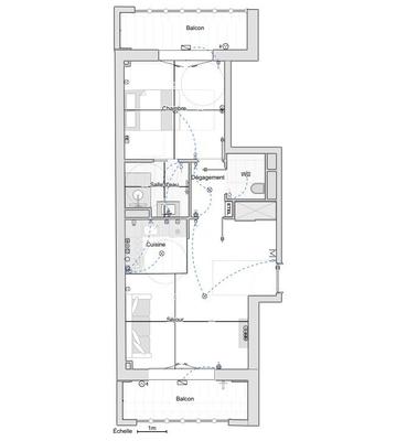 Appartement - 43 m² - 2 pièces