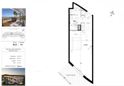 Appartement - 38 m² - 1 pièce