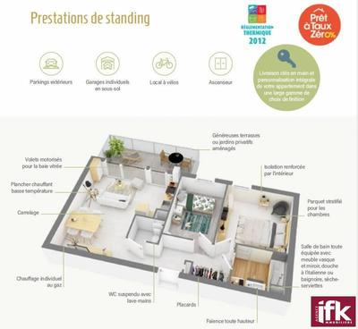 Appartement - 69 m² - 3 pièces