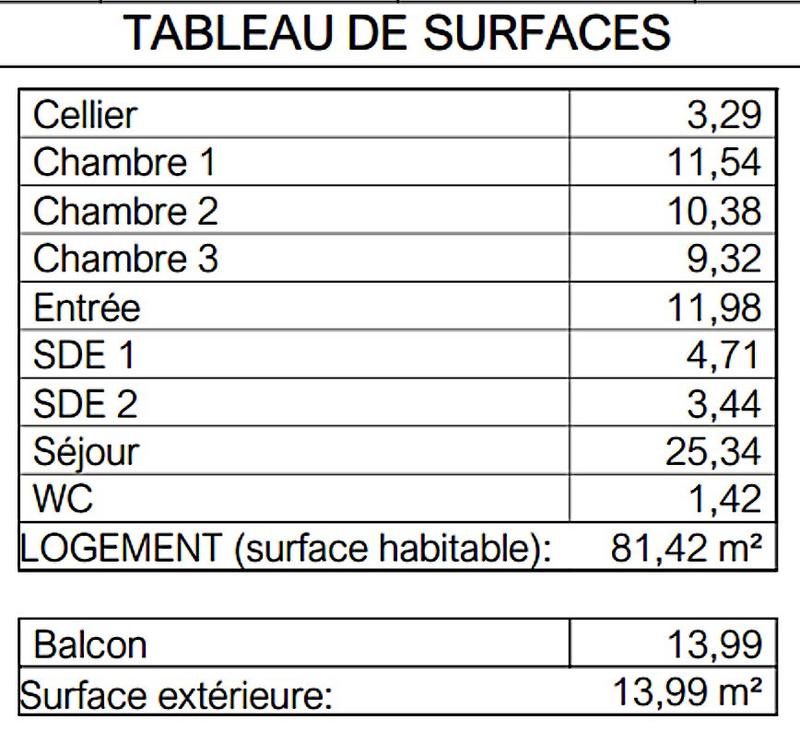 Appartement - 81 m² - 4 pièces