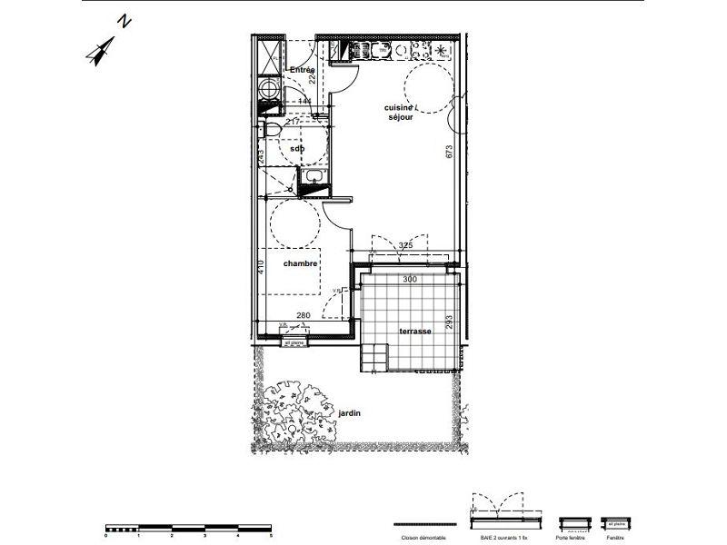 Appartement - 45 m² - 2 pièces