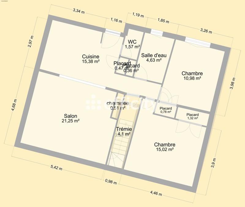 Maison - 84 m² - 4 pièces