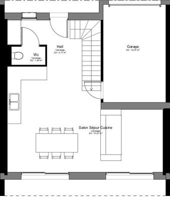 Maison - 89 m² - 5 pièces