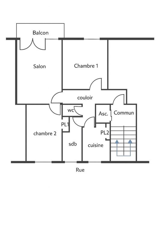 Appartement - 53 m² - 3 pièces